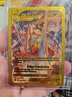 Duraludon VMAX Gold Foil Fan Art Textured Collector Pokemon Card HP330 TG21/TG30 - Image 1