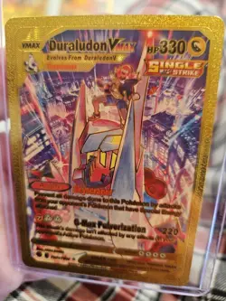 Duraludon VMAX Gold Foil Fan Art Textured Collector Pokemon Card HP330 TG21/TG30 - Image 3