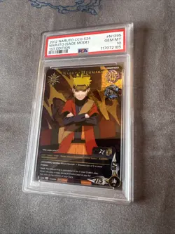 Naruto CCG Naruto Uzumaki Sage Mode PSA 10 Super Rare Foil Card 1395 Bandai - Image 1