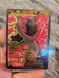Galarian Moltres X Black Foil Fan Art Vinyl Collector Pokemon Card 1/3 - Image 1