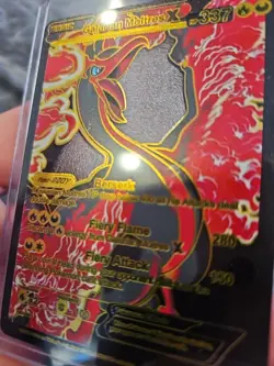 Galarian Moltres X Black Foil Fan Art Vinyl Collector Pokemon Card 1/3 - Image 4