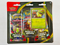 Pokemon TCG ME03 Perfect Order Chikorita 3-Pack Blister Sealed OVP English Card3 - Image 1
