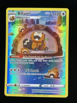 Bibarel GG25/GG70 Crown Zenith Galarian Gallery Ultra Rare Holo Pokemon Card NM - Image 1