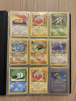 180 Pokemon TCG WOTC Cards in binder including rares, holos, 1st editions - Image 1
