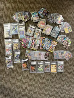 350+ card Pokemon card lot - rare cards, full arts, graded cards & more - Image 1