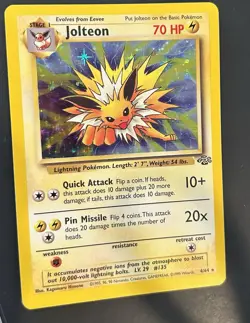 Pokemon Jolteon 04/64 Jungle Holo Rare 70 HP 1999 TCG Card - NM - Image 2