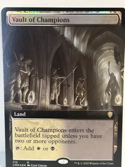 Vault of Champions extended art (Foil) - Commander Legends Rare Land MTG W/B 715 - Image 1