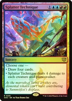 NM Foil Splatter Technique, MTG, Secrets of Strixhaven, Magic, 231 - Image 1