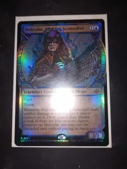 magic the gathering, malcolm, alluring scoundrel. showcase foil - Image 1
