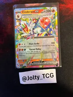 Pokemon TCG Sv07: Stellar Crown Cinderace ex 028/142 - Image 1