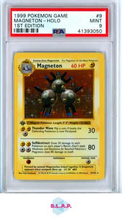 MAGNETON POKEMON - 1999 BASE SET 1ST EDITION HOLO ENGLISH PSA 9 - Image 1