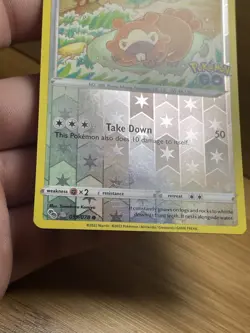 Pokemon TCG Bidoof (Peelable Ditto) Reverse Holo Pokemon GO 059/078 (LP) - Image 4