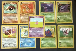 Pokemon TCG Jungle & Fossil 4 Evolutions Lot + 1st Edition Slowpoke (9 Cards) LP - Image 1