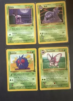 Pokemon TCG Jungle & Fossil 4 Evolutions Lot + 1st Edition Slowpoke (9 Cards) LP - Image 5