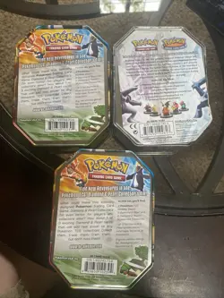 Lot of 3 2007-2008 Empty Pokemon Tins - Image 2