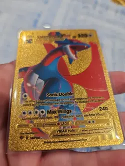 Salamance Vmax Gold Foil Fan Art Vinyl Textured Collector Pokemon Card - Image 3