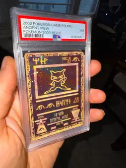 2000 Pokemon Movie - Ancient Mew - Game Promo WOTC PSA 7 NM (Double-sided Holo) - Image 1