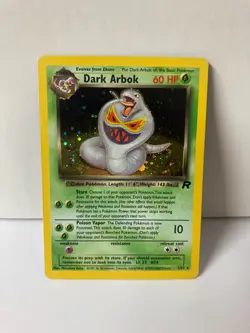 Dark Arbok 2/82 Team Rocket Holo Rare Error Pokemon Card WOTC 2000 LP - Image 1