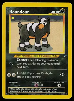 Pokemon Card Neo Destiny Houndour 43/105 Uncommon - Image 1