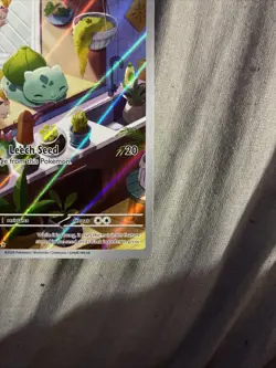Pokemon TCG Bulbasaur Card StellarCrown Card 143/142 up lift on the back corners - Image 5