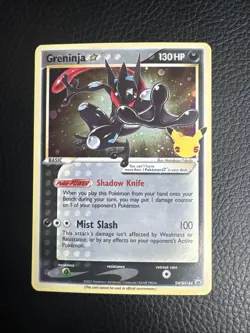 Pokemon TCG Greninja Gold Star SWSH144 Celebrations Black Star Promo - Image 1