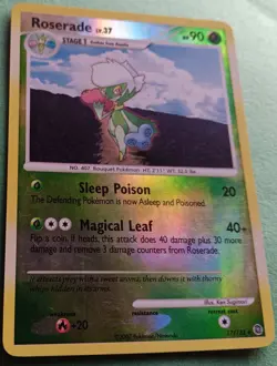 Pokemon - Roserade 17/132 - DP Secret Wonders - Reverse HOLO Rare - 2007 - LP - Image 2