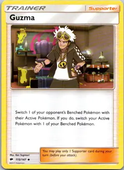 GUZMA - 115/147 Burning Shadows - POKEMON NM/M - Image 1