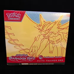 Sealed Paradox Rift Pokemon Center Elite Trainer Box Exclusive Roaring Moon SV04 - Image 1