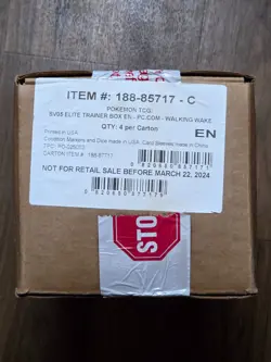 Sealed Temporal Forces Pokemon Center Elite Trainer Box Case SV05 Walking Wake - Image 1