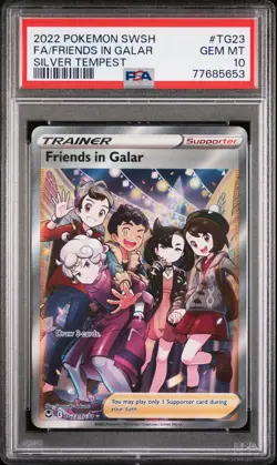 2022 POKEMON SWORD & SHIELD SILVER TEMPEST FULL ART/FRIENDS IN GALAR PSA 10 - Image 1