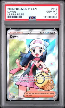 2025 POKEMON PFL EN-PHANTASMAL FLAMES ULTRA RARE #118 DAWN PSA 10 - Image 1