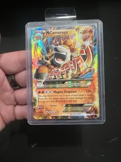 Pokemon M Camerupt EX XY198 XY Promo Full Art Holo EX NM - Image 1