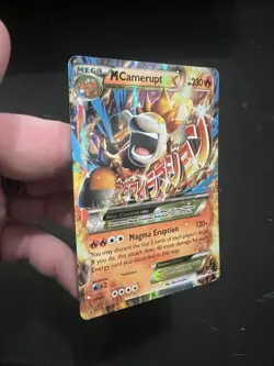 Pokemon M Camerupt EX XY198 XY Promo Full Art Holo EX NM - Image 4
