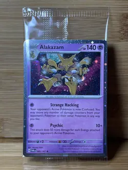 Pokemon TCG Alakazam Cosmos Holo Promo Twilight Masquerade 082/167 [Sealed] - Image 1