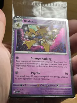 Pokemon TCG Alakazam Cosmos Holo Promo Twilight Masquerade 082/167 [Sealed] - Image 2
