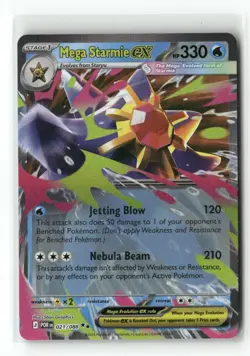 Mega Starmie ex 021/088 Double Rare Perfect Order Pokemon Holo Near Mint - Image 1