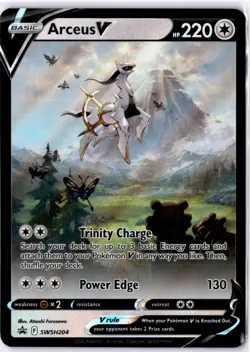 Pokemon Sword & Shield Arceus V SWSH204 Black Star Promo - Image 1