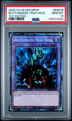 PSA 10 Bottomless Trap Hole MP25-EN018 Yugioh Starlight Rare 1st Edition 2025 - Image 1