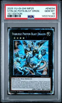 PSA 10 Starliege Photon Blast Dragon MP25-EN034 Yugioh Starlight Rare 1st Ed - Image 1