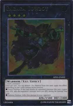 Yugioh! LP Gagaga Cowboy - AP05-EN002 - Ultimate Rare - Unlimited Edition Lightl - Image 1