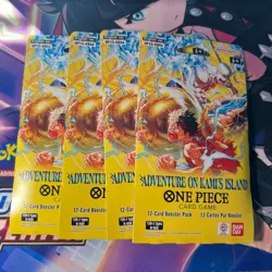 One Piece Adventure On Kami’s Island Op15 EB04 Sleeved Booster Pack Lot Of 4 NEW - Image 1
