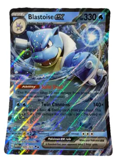 Pokemon Blastoise ex 009/165 Scarlet & Violet 151 - JUMBO CARD Blooming Waters - Image 1