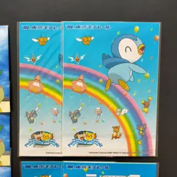 Novelty Pokemon Monorail Postcard Sticker Set Diamond Pearl Pikachu Poccama Meow - Image 4
