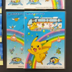 Novelty Pokemon Monorail Postcard Sticker Set Diamond Pearl Pikachu Poccama Meow - Image 5