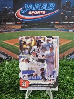 Kevin McGonigle Rookie RC 2026 Topps NOW #7 4 Hit Debut Detroit Tigers - Image 2