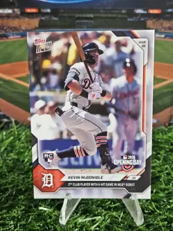 Kevin McGonigle Rookie RC 2026 Topps NOW #7 4 Hit Debut Detroit Tigers - Image 1