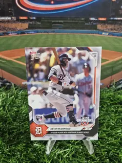Kevin McGonigle Rookie RC 2026 Topps NOW #7 4 Hit Debut Detroit Tigers - Image 4