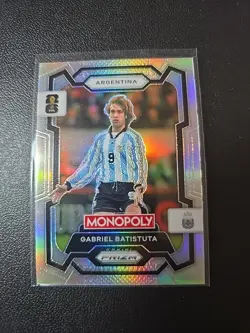 2026 Panini Prizm Monopoly FIFA World Cup #4 Gabriel Batistuta Silver Prizm 7-15 - Image 1
