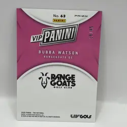 2025 Panini NSCC VIP GOLD Pack #63 Bubba Watson HELLO SPARKLE PRIZM - /45 - Image 2