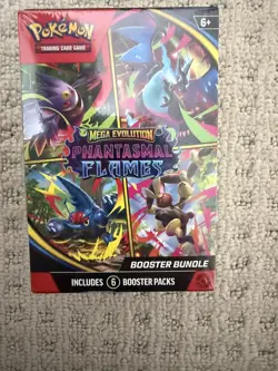 Pokemon TCG Mega Evolutions Phantasmal Flames Booster Bundle Sealed - Image 1